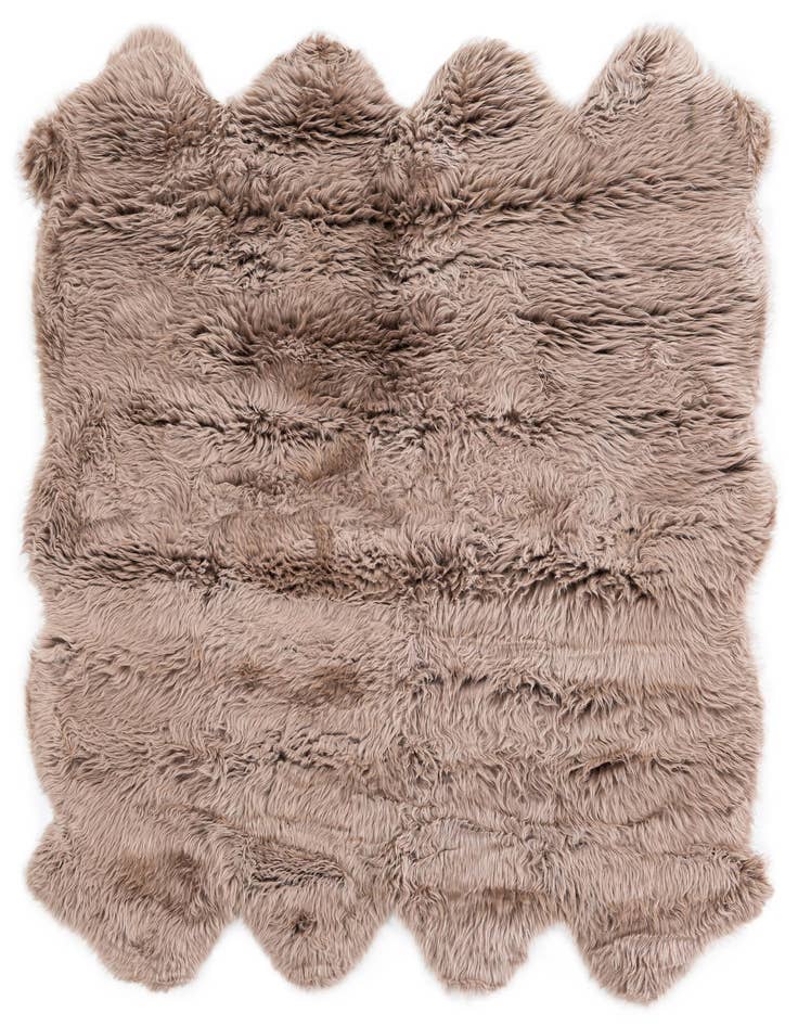 Detail image of 6' x 6' Natural Sheepskin Square Rug