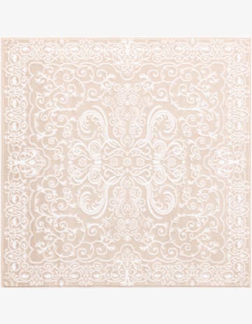 Beige Nepal Square Rug