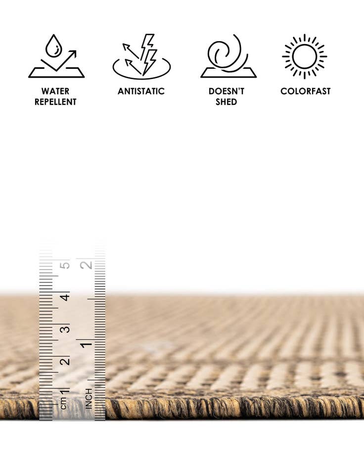 Detail image of 6' x 6' Easy-Clean Border Indoor / Outdoor Square Rug