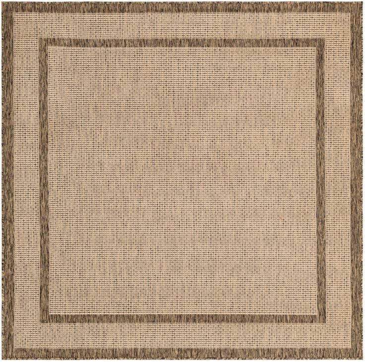 Detail image of 6' x 6' Easy-Clean Border Indoor / Outdoor Square Rug