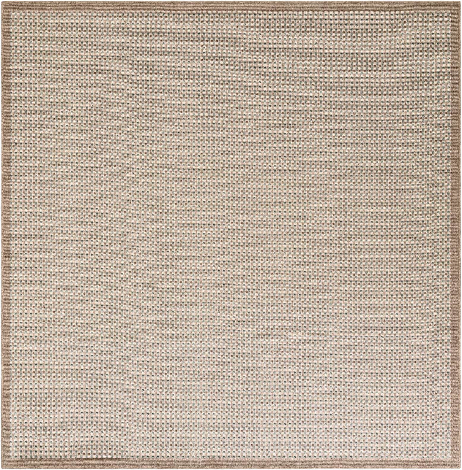 7' 10 x 7' 10 Easy-Clean Border Indoor / Outdoor Square Rug