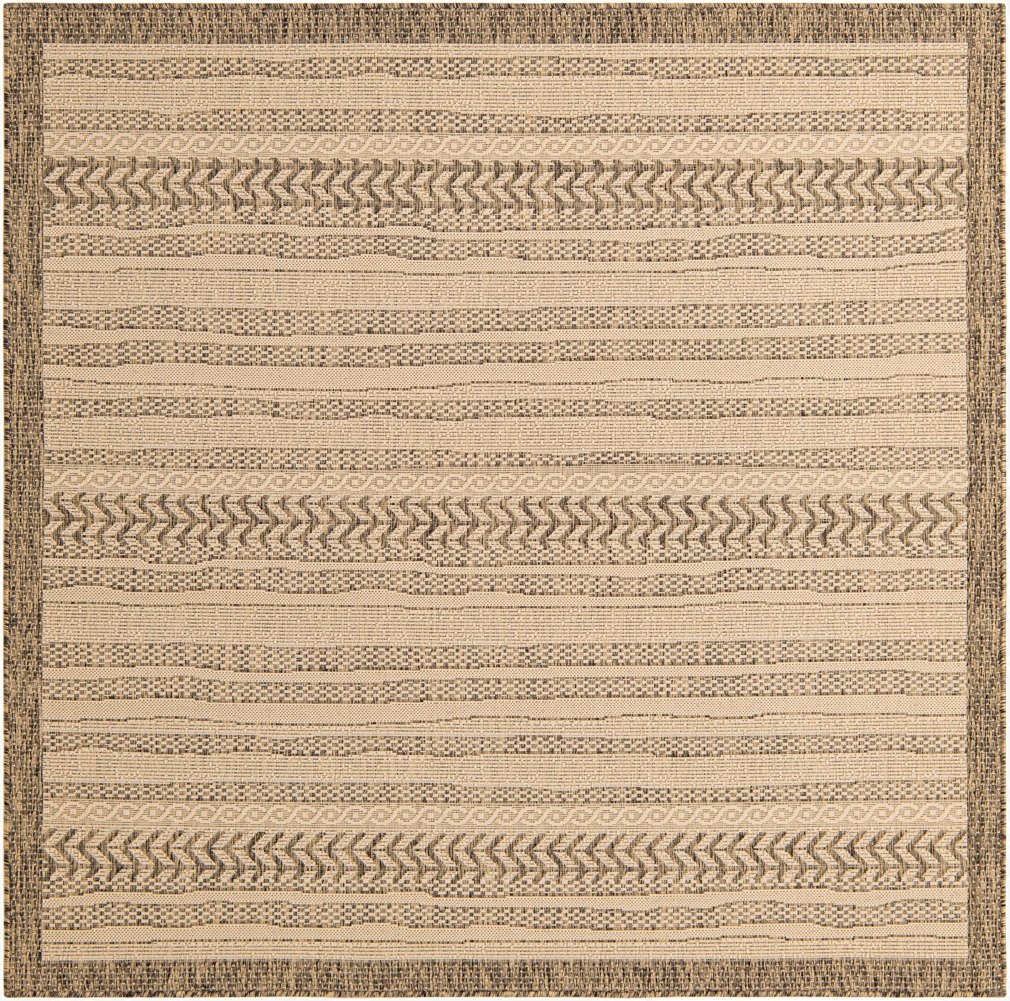 6' x 6'  Washable Border Indoor / Outdoor Square Rug