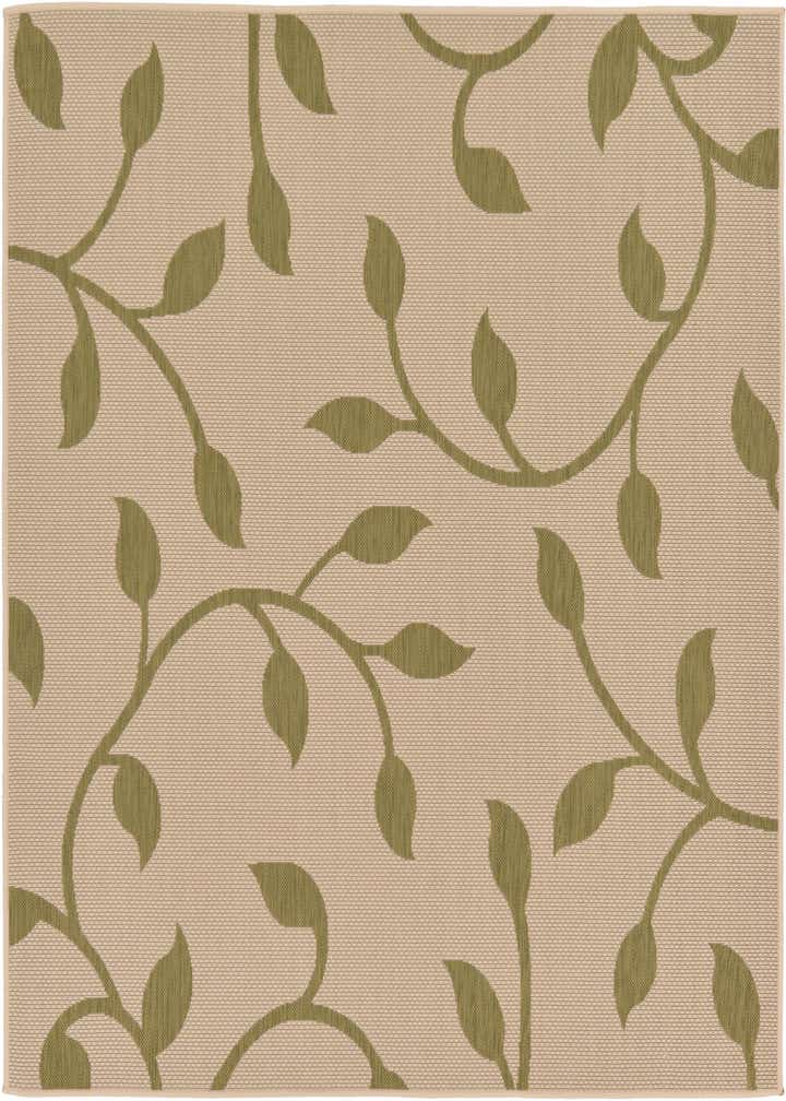 6' x 6' Easy-Clean Botanical Indoor / Outdoor Square Rug