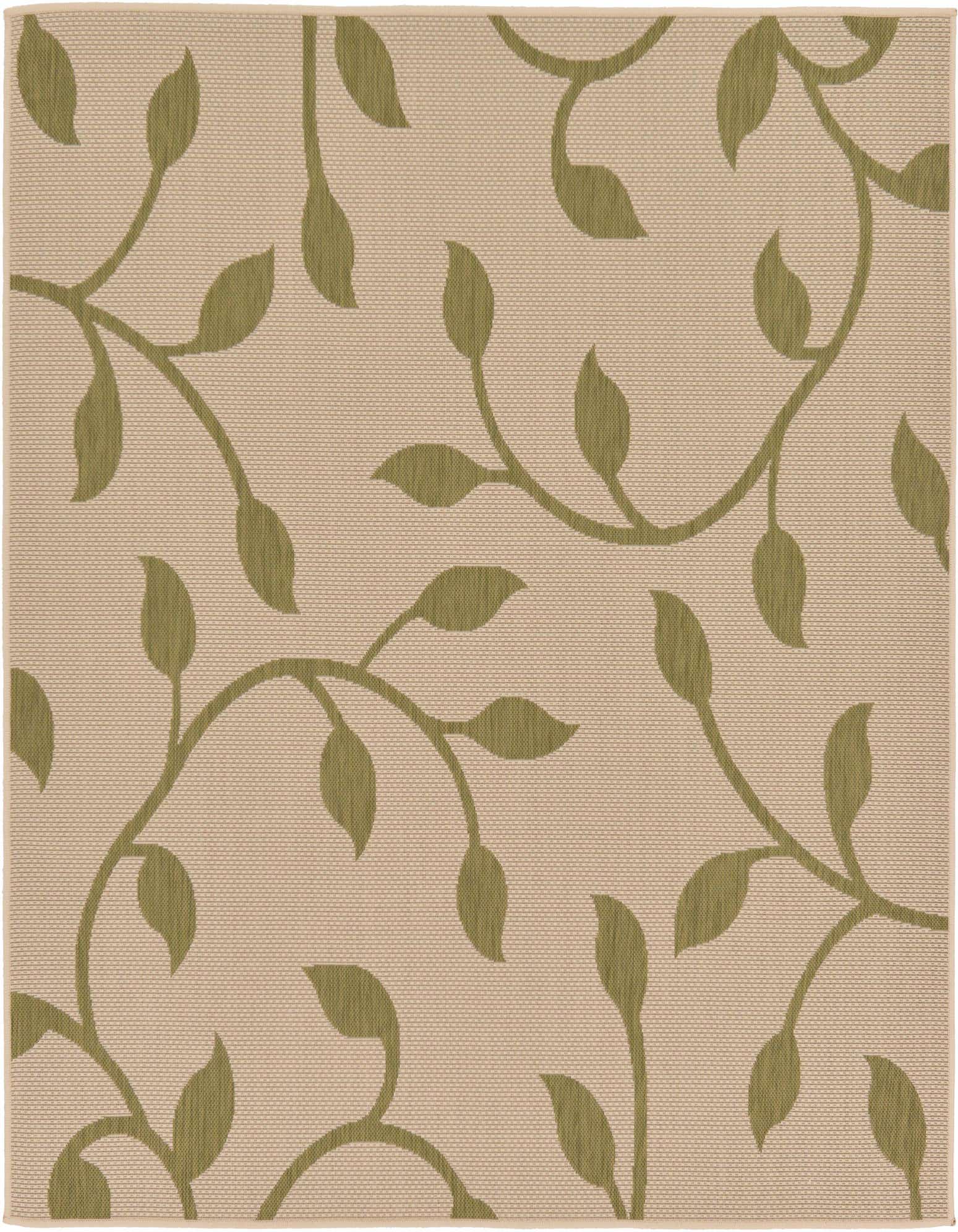 6' x 6' Easy-Clean Botanical Indoor / Outdoor Square Rug