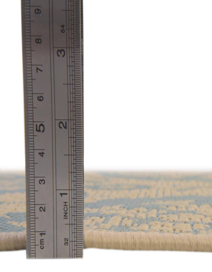 Detail image of 6' x 6'  Washable Botanical Indoor / Outdoor Square Rug