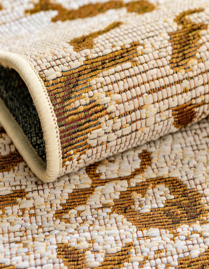 Detail image of 6' x 6'  Washable Botanical Indoor / Outdoor Square Rug