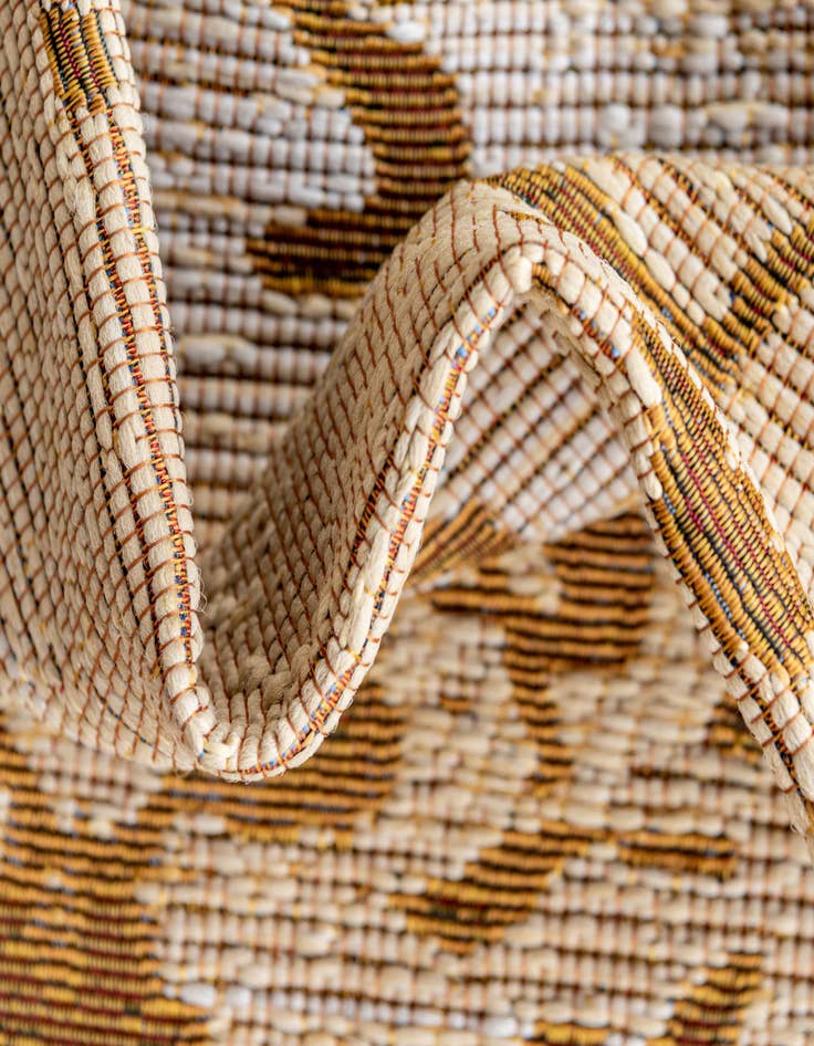 Detail image of 6' x 6'  Washable Botanical Indoor / Outdoor Square Rug