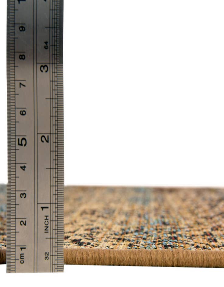 Detail image of 6' x 6'  Washable Botanical Indoor / Outdoor Square Rug