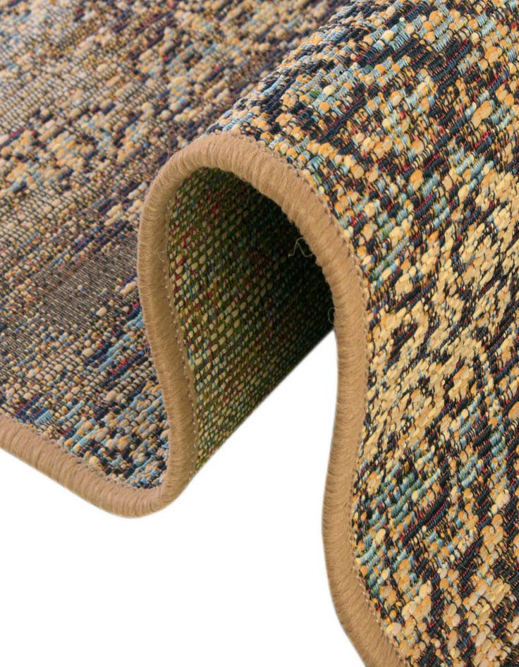 Detail image of 6' x 6'  Washable Botanical Indoor / Outdoor Square Rug