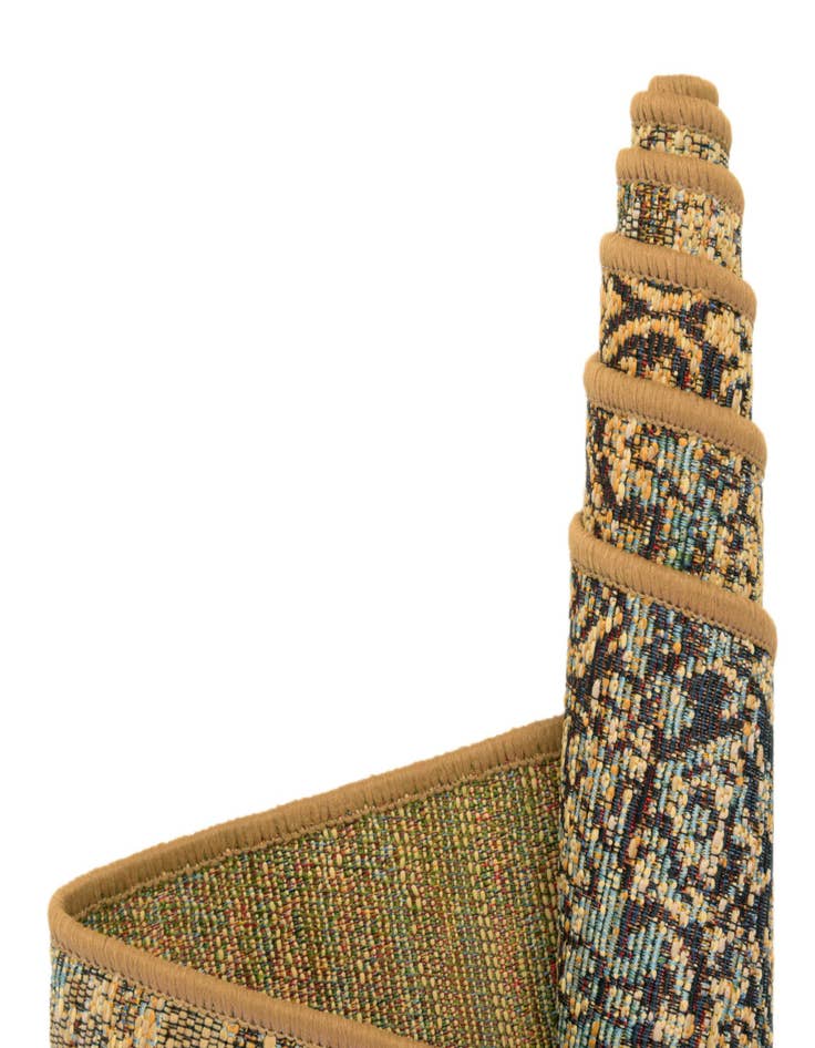 Detail image of 6' x 6'  Washable Botanical Indoor / Outdoor Square Rug