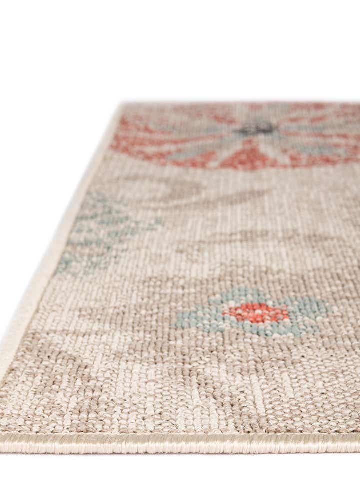 7' 10 x 7' 10 Easy-Clean Botanical Indoor / Outdoor Square Rug