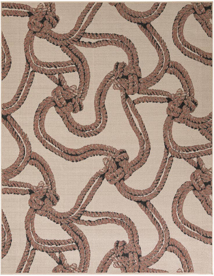 Detail image of 7' 10 x 7' 10 Easy-Clean Coastal Indoor / Outdoor Square Rug