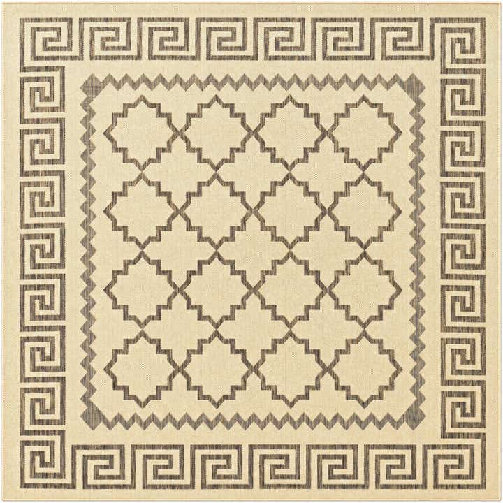 185cm x 185cm Facile à nettoyer Lattice Tapis Intérieur / Extérieur Carré