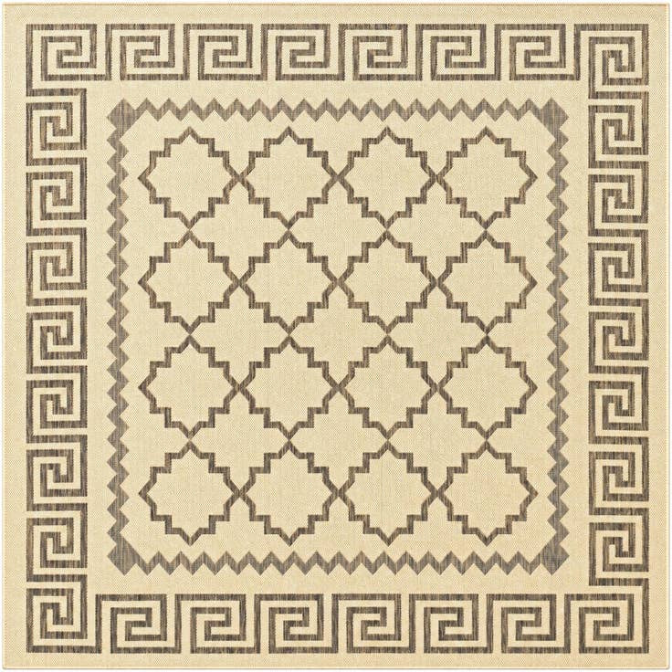 Vue détaillée : 185cm x 185cm Facile à nettoyer Lattice Tapis Intérieur / Extérieur Carré