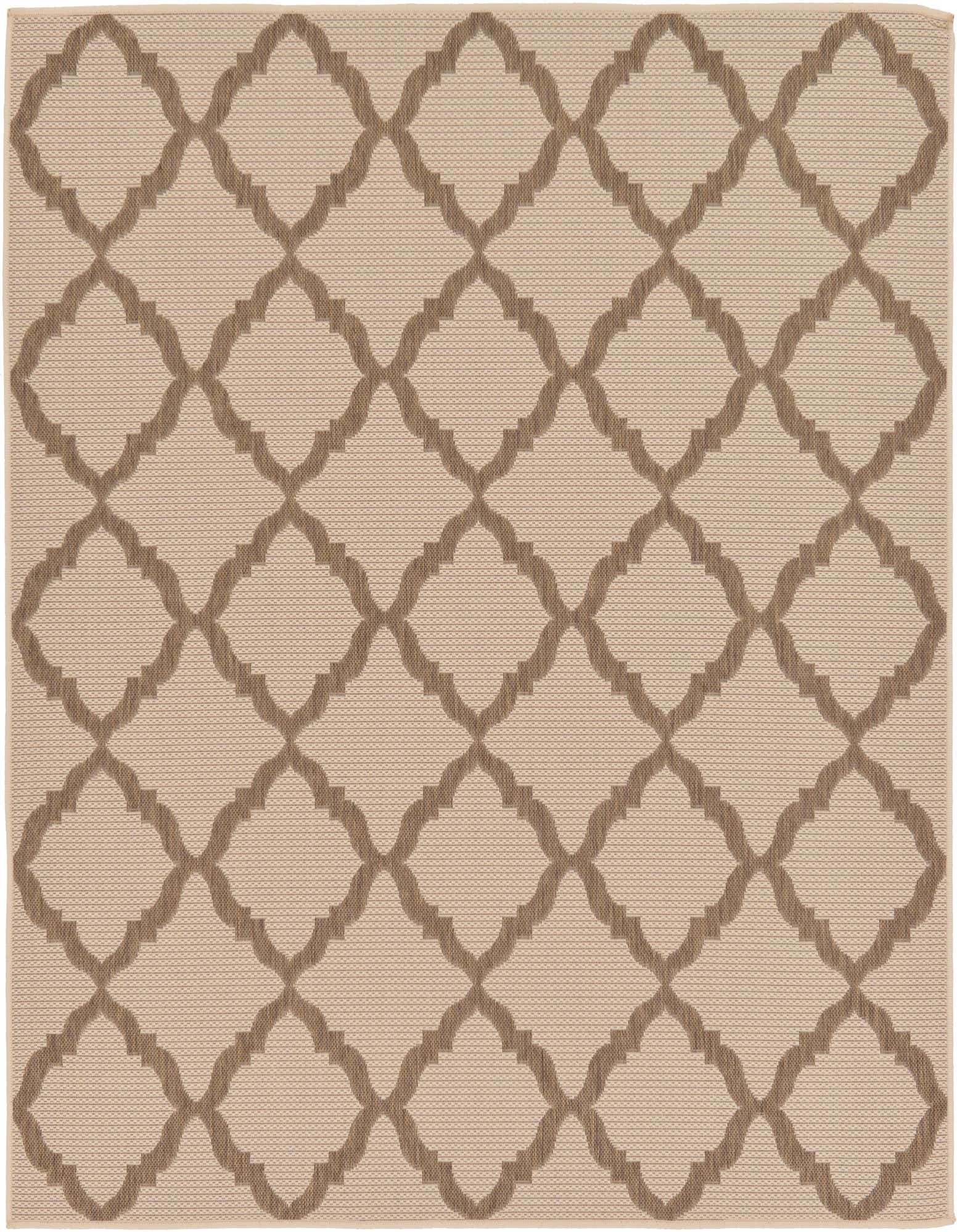 6' x 6' Easy-Clean Lattice Indoor / Outdoor Square Rug