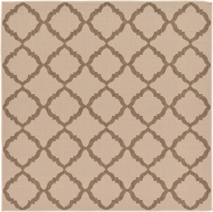 Detail image of 6' x 6' Easy-Clean Lattice Indoor / Outdoor Square Rug
