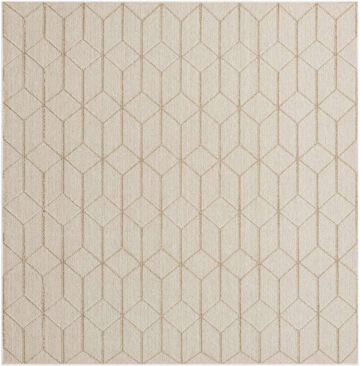 240cm x 240cm Easy-Clean Lattice Indoor / Outdoor Square Rug