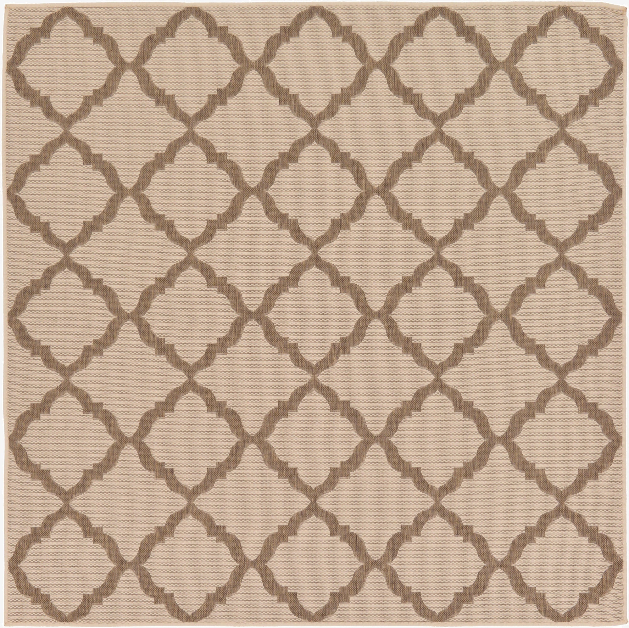 183cm x 183cm  Washable Lattice Indoor / Outdoor Square Rug