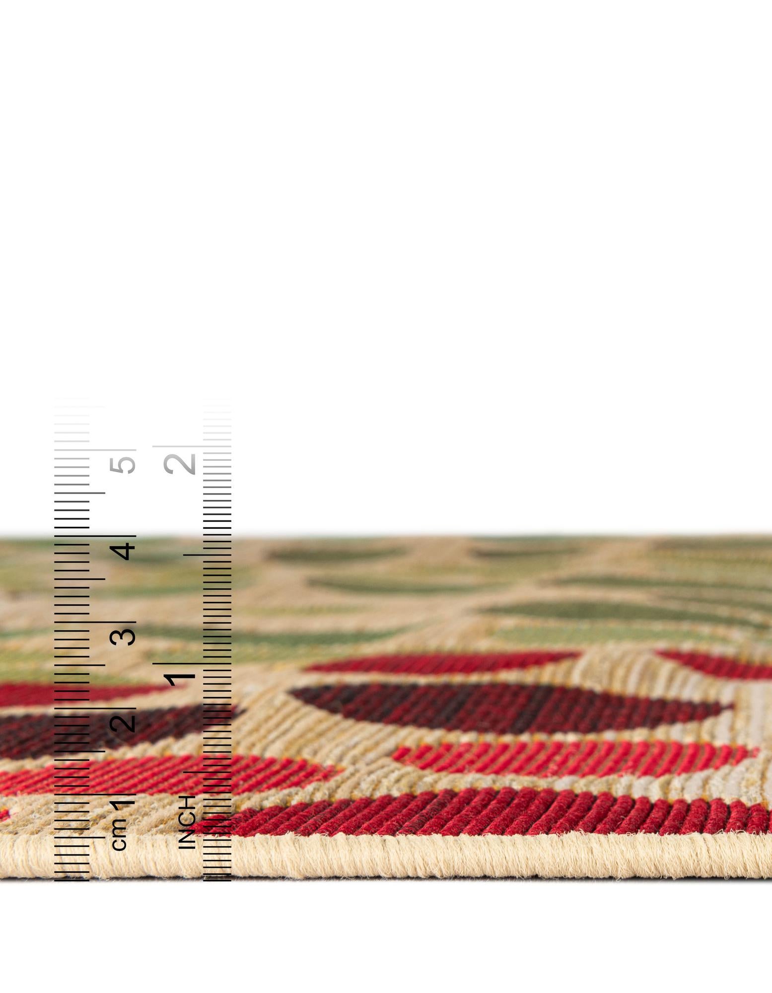 5' 3 x 5' 3 Easy-Clean Modern Indoor / Outdoor Square Rug