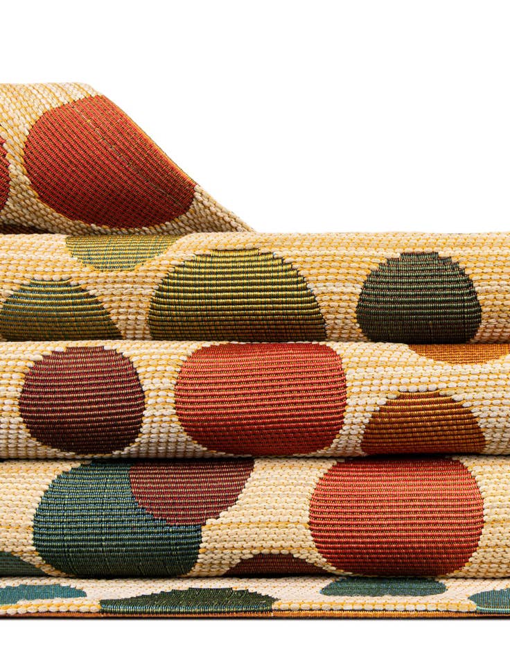 Detail image of 10' x 10' Easy-Clean Modern Indoor / Outdoor Square Rug