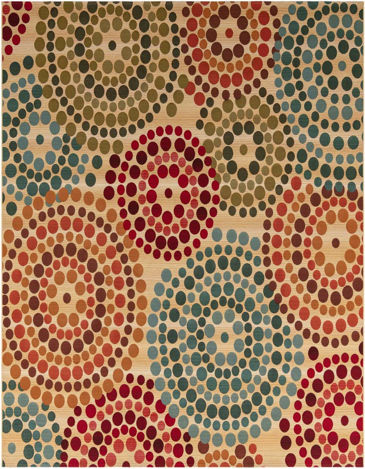 Detail image of 10' x 10' Easy-Clean Modern Indoor / Outdoor Square Rug