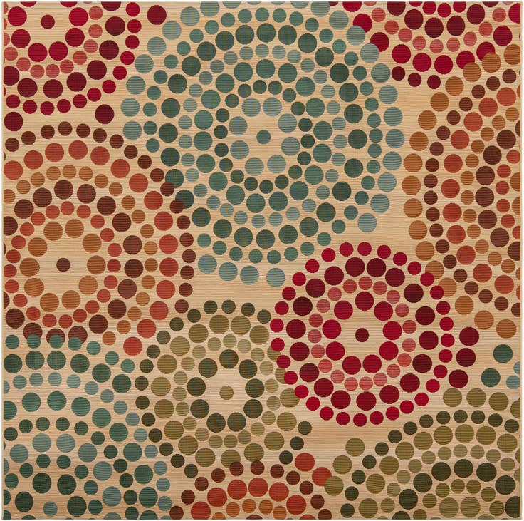 Detail image of 7' 10 x 7' 10 Easy-Clean Modern Indoor / Outdoor Square Rug