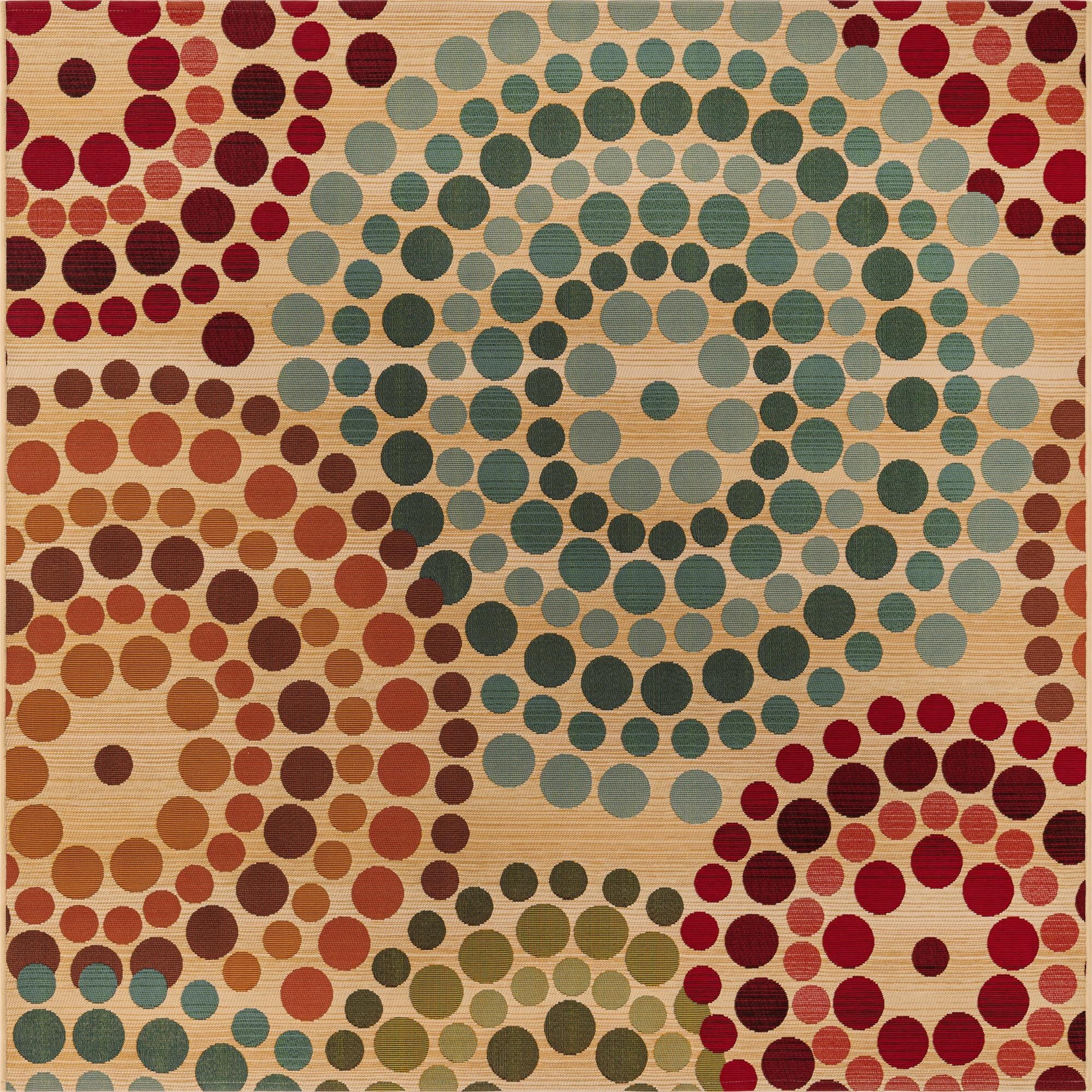 Primary image 6' x 6'  Washable Modern Indoor / Outdoor Square Rug