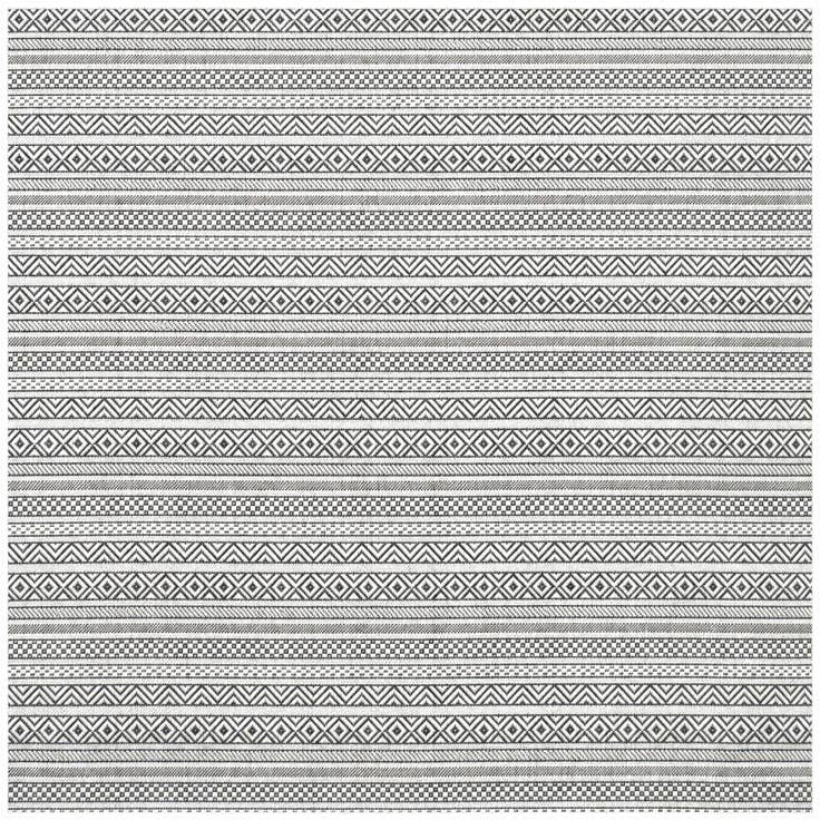 Detail image of 5' 3 x 5' 3 Easy-Clean Ribbon Indoor / Outdoor Square Rug