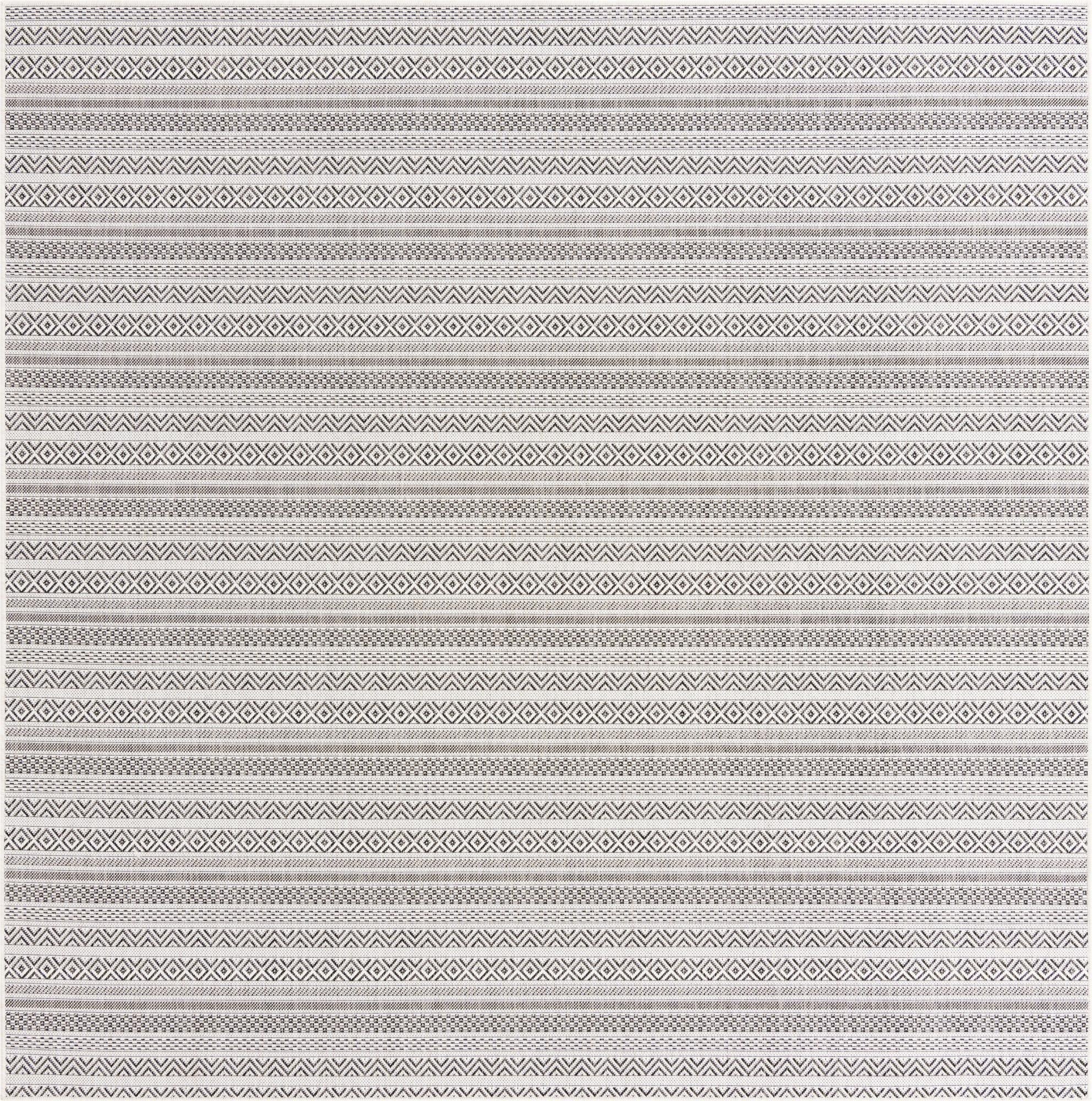 7' 10 x 7' 10 Washable Ribbon Indoor / Outdoor Square Rug