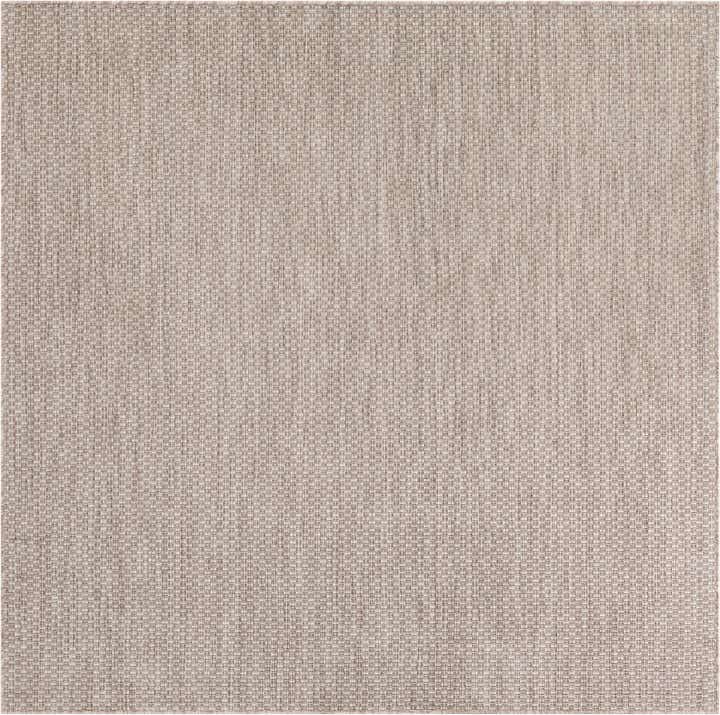 6' 1 x 6' 1 Easy-Clean Solid Indoor / Outdoor Square Rug
