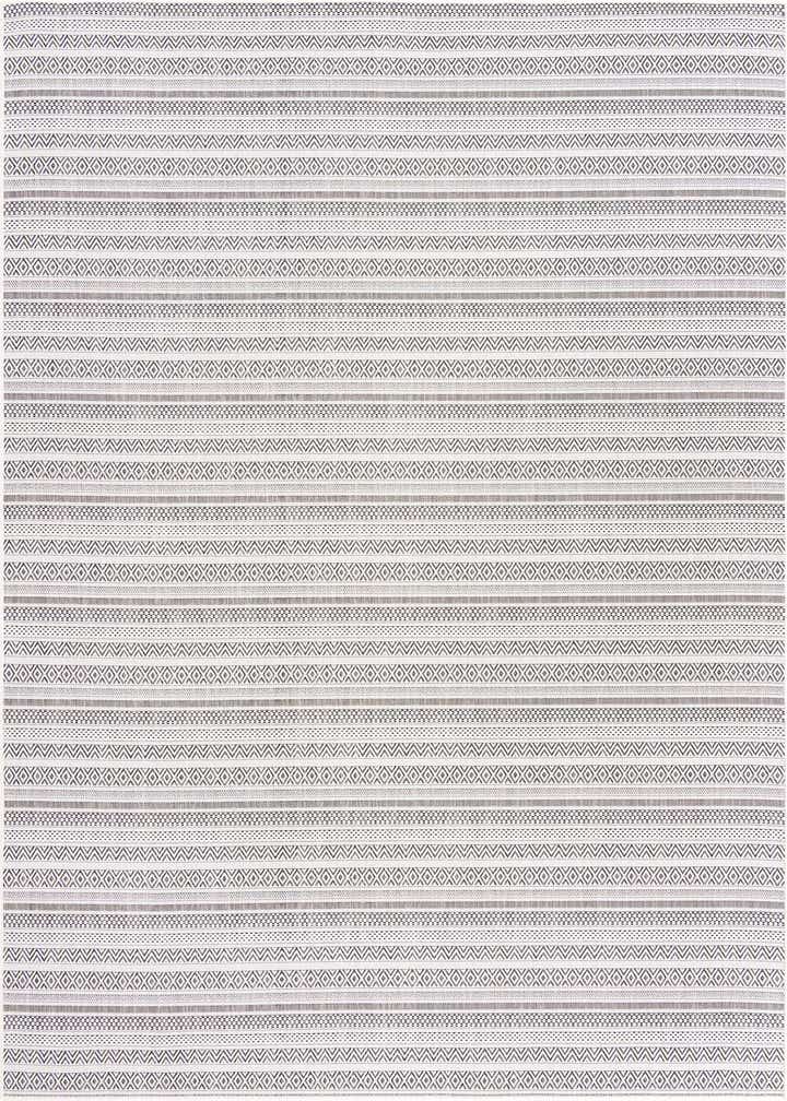 10' x 10' Easy-Clean Striped Indoor / Outdoor Square Rug