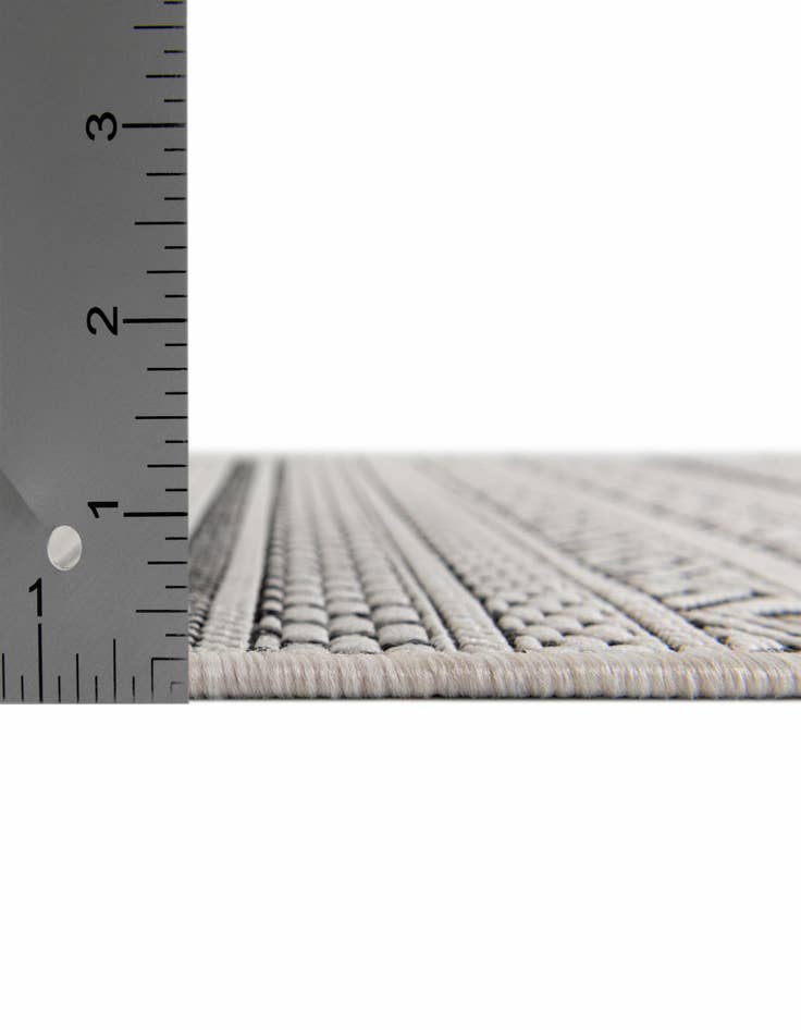 Detail image of 10' x 10'  Washable Striped Indoor / Outdoor Square Rug