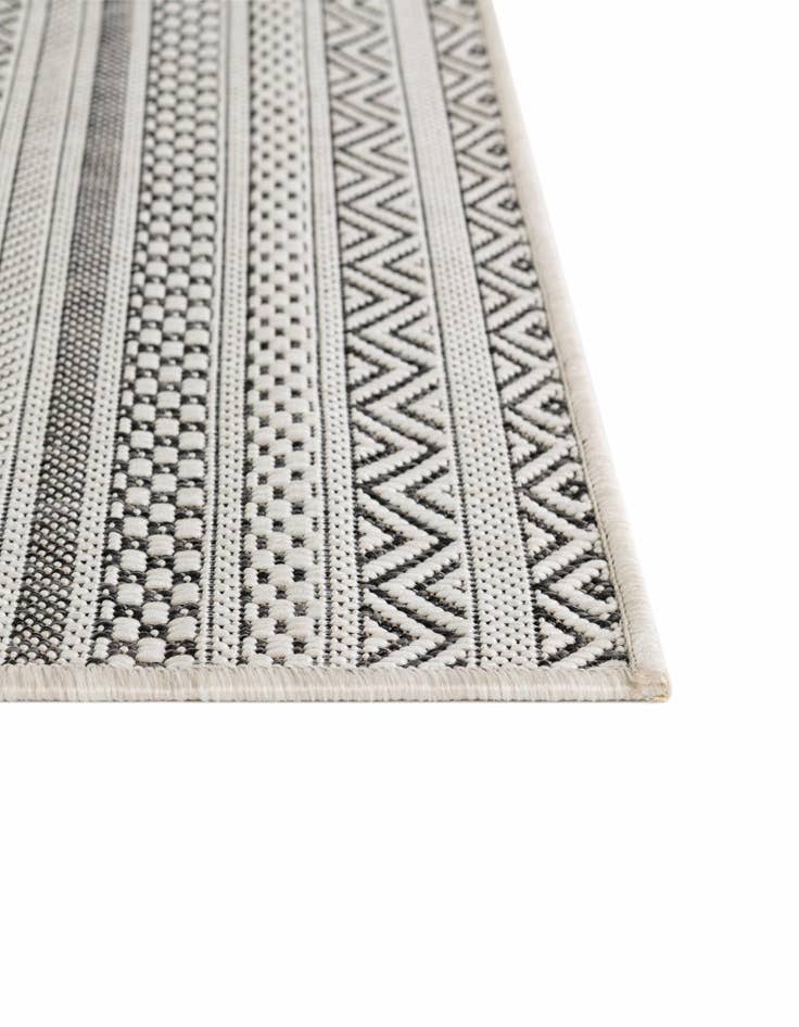 Detail image of 5' 3 x 5' 3  Washable Striped Indoor / Outdoor Square Rug