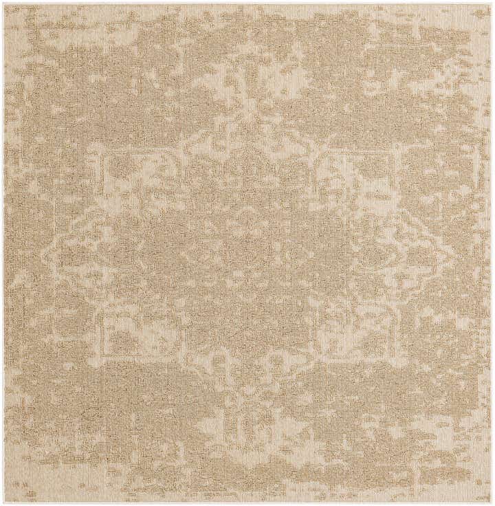 7' 10 x 7' 10 Easy-Clean Traditional Indoor / Outdoor Square Rug