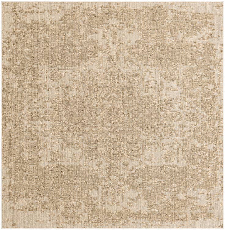 Detail image of 7' 10 x 7' 10 Easy-Clean Traditional Indoor / Outdoor Square Rug