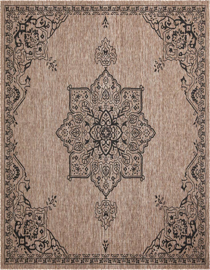 Detail image of 10' x 10' Easy-Clean Traditional Indoor / Outdoor Square Rug