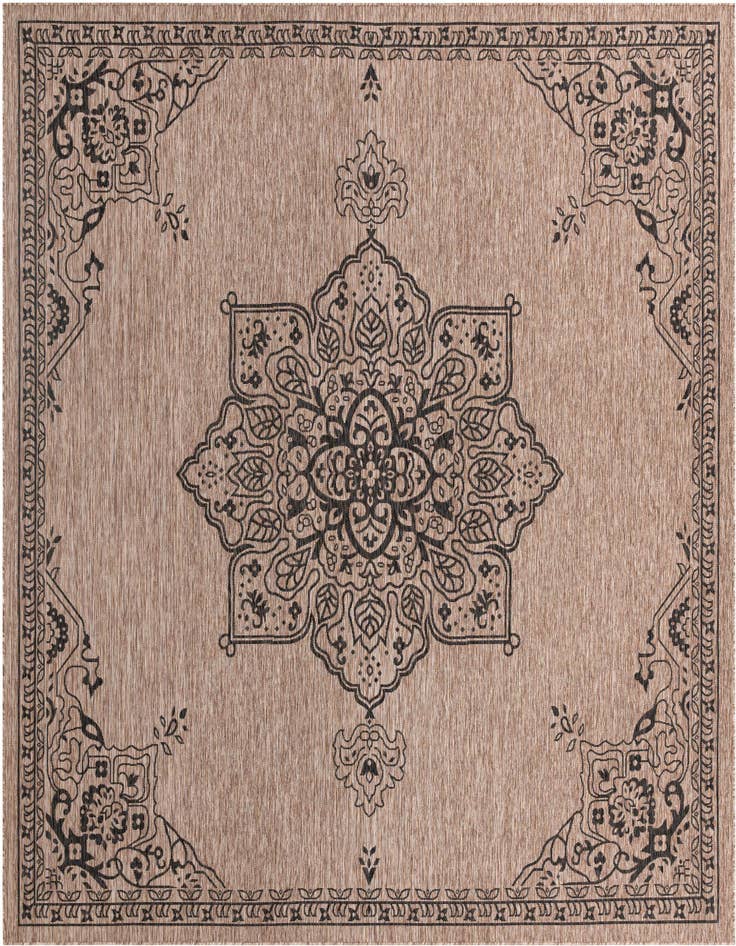 Detail image of 13' x 13' Easy-Clean Traditional Indoor / Outdoor Square Rug
