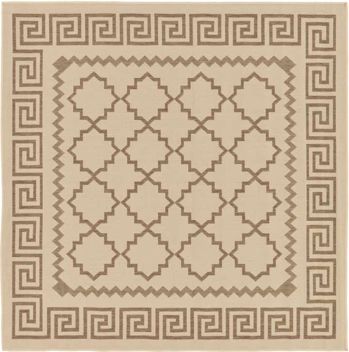 6' x 6' Easy-Clean Trellis Indoor / Outdoor Square Rug