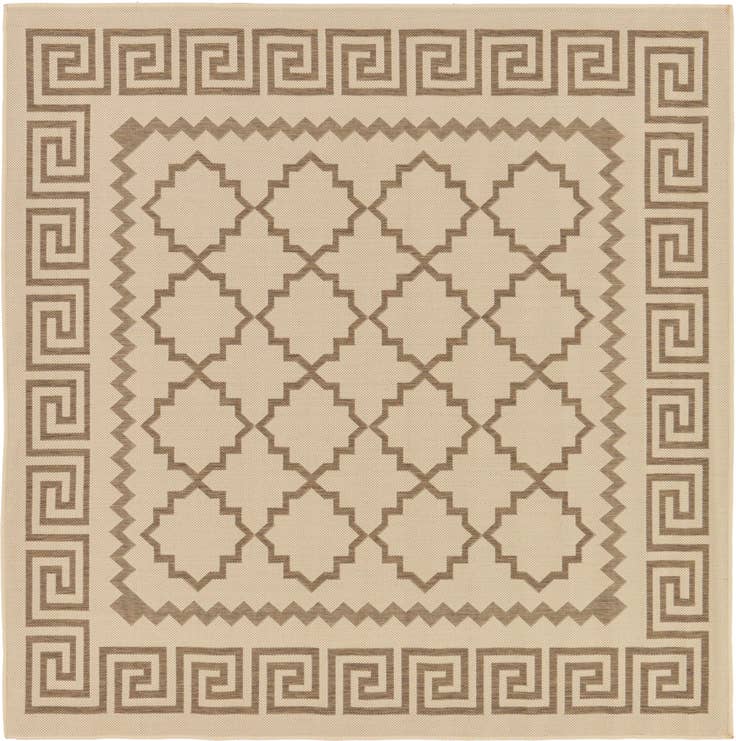 Detail image of 6' x 6' Easy-Clean Trellis Indoor / Outdoor Square Rug