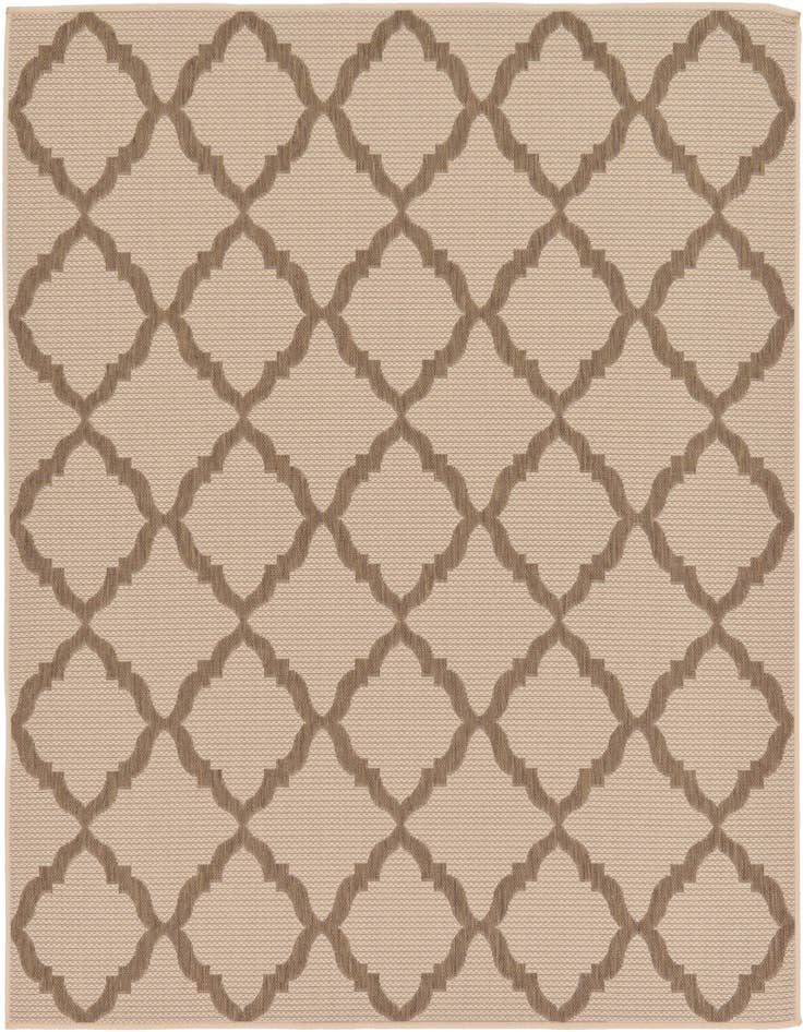 Detail image of 6' x 6' Easy-Clean Trellis Indoor / Outdoor Square Rug
