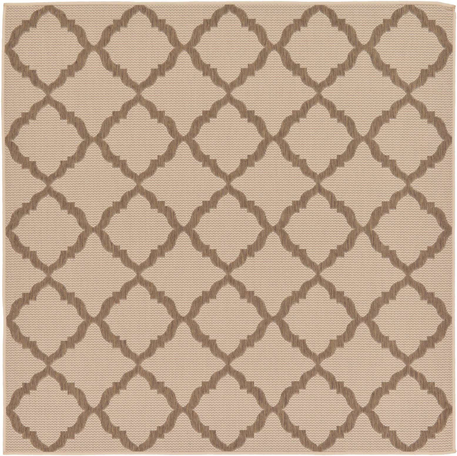 6' x 6' Easy-Clean Trellis Indoor / Outdoor Square Rug