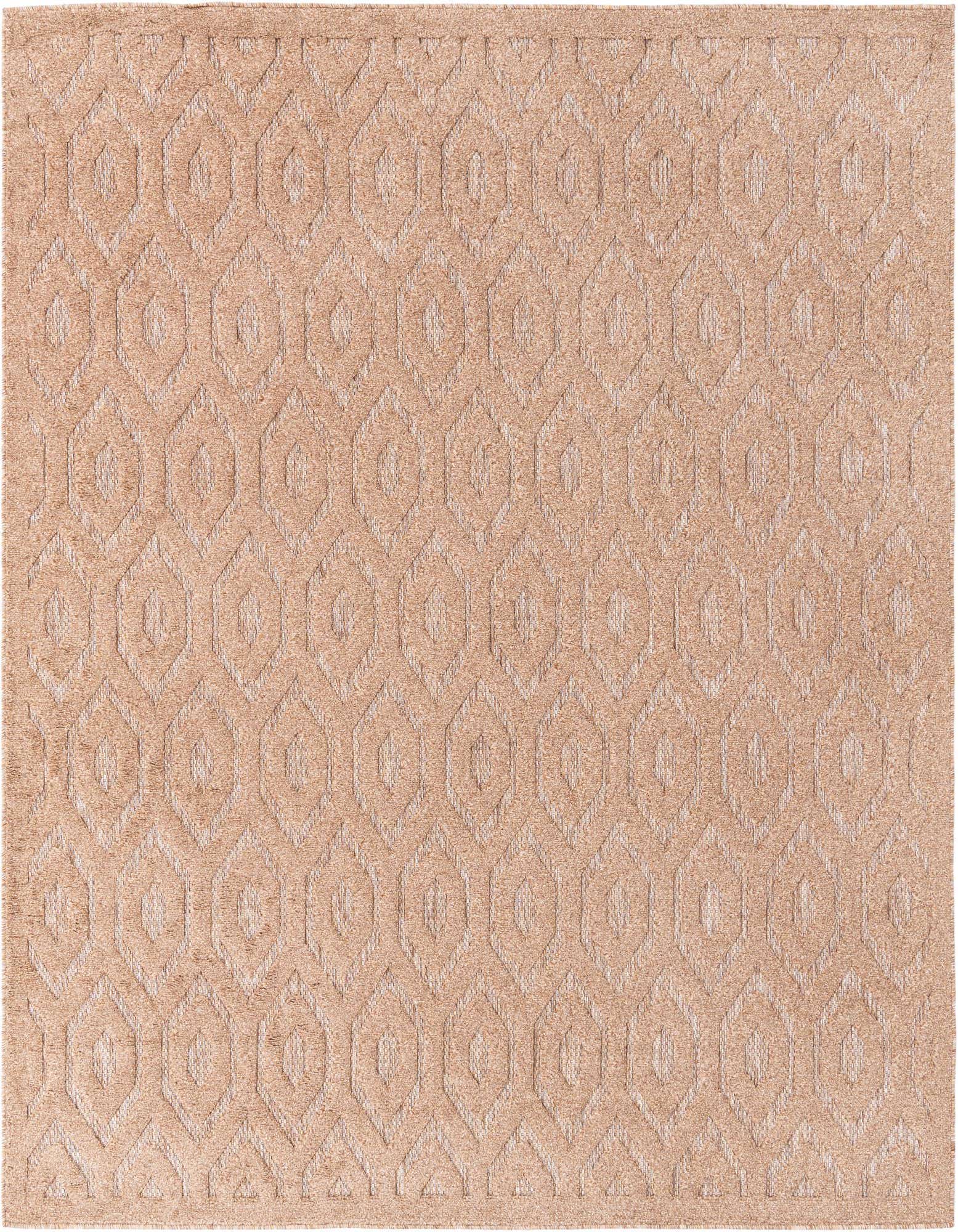 7' 10 x 7' 10 Easy-Clean Trellis Textured Indoor / Outdoor Square Rug
