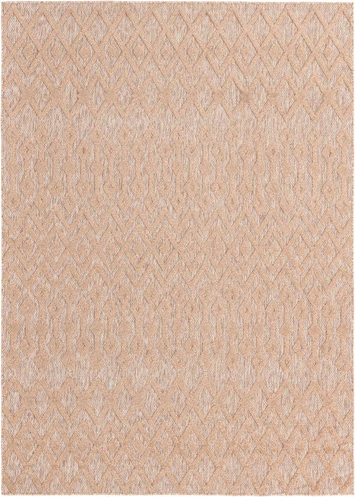 7' 10 x 7' 10 Easy-Clean Trellis Textured Indoor / Outdoor Square Rug