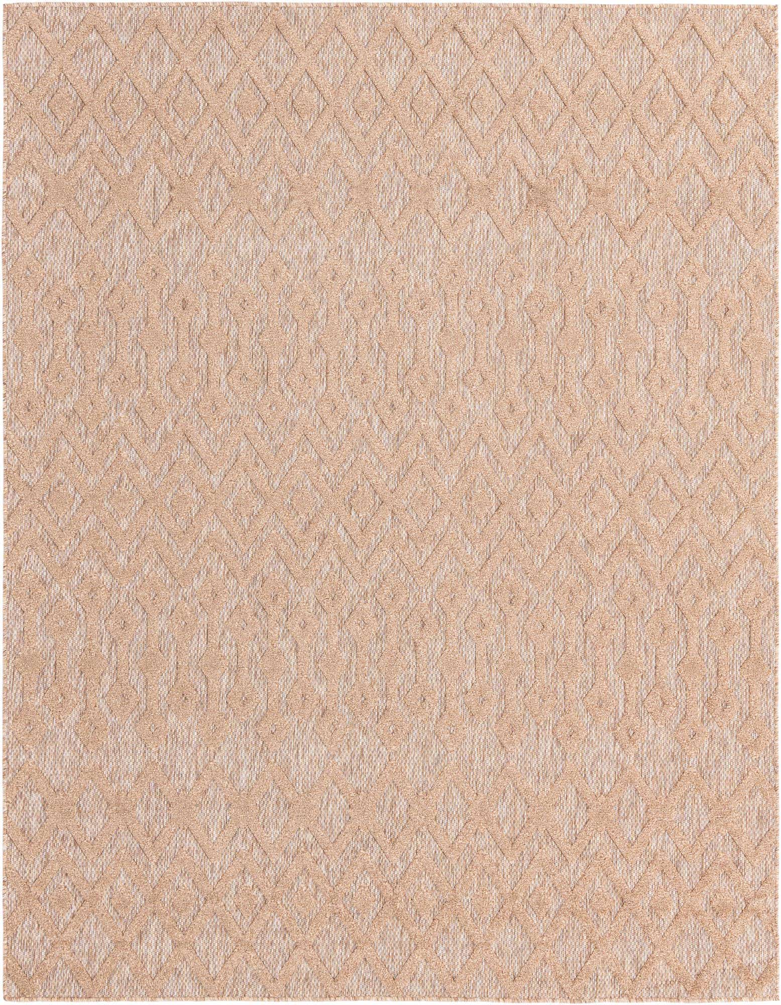 7' 10 x 7' 10 Easy-Clean Trellis Textured Indoor / Outdoor Square Rug