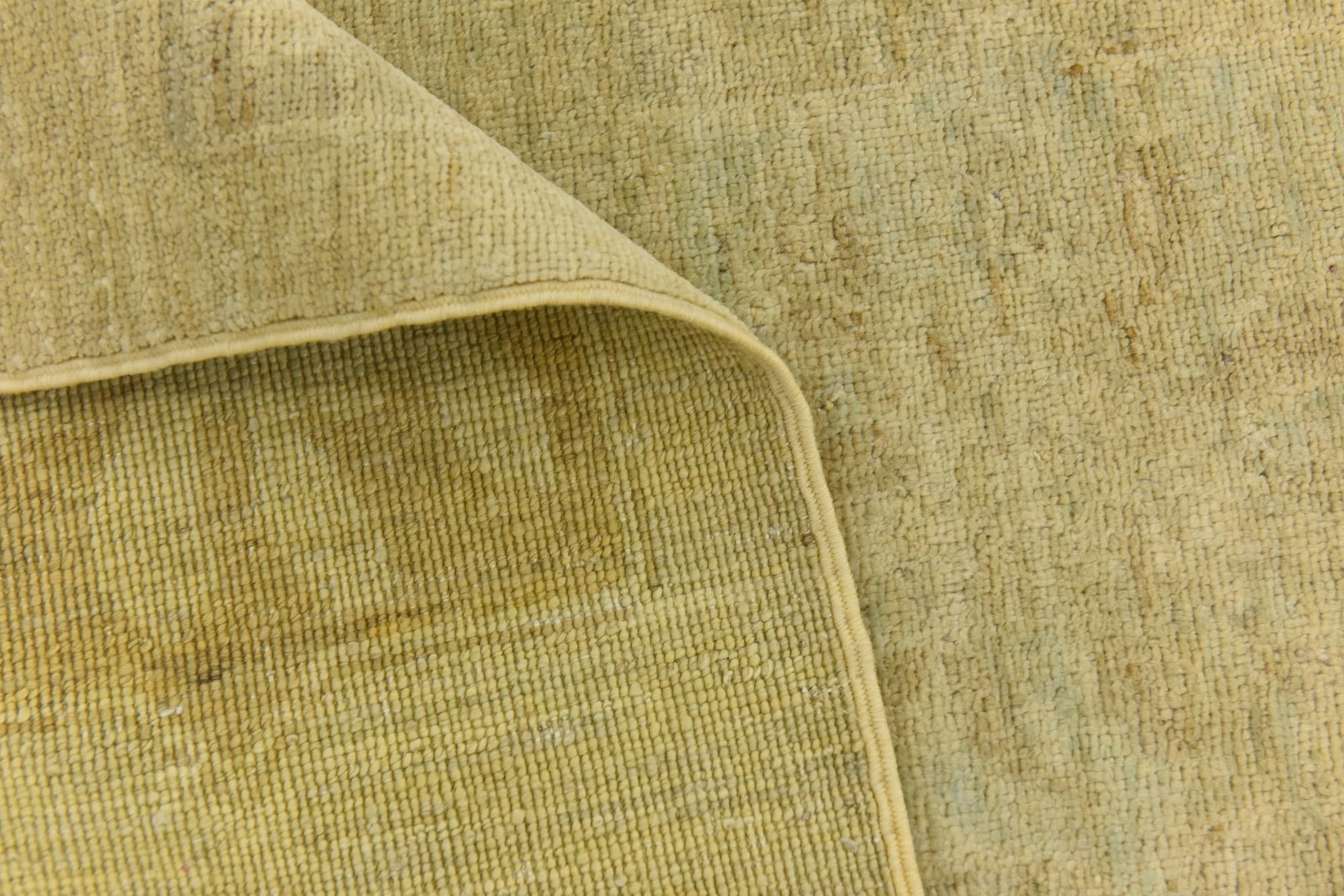 7' 9 x 7' 10 Hand Knotted Over-Dyed Ziegler Square Rug