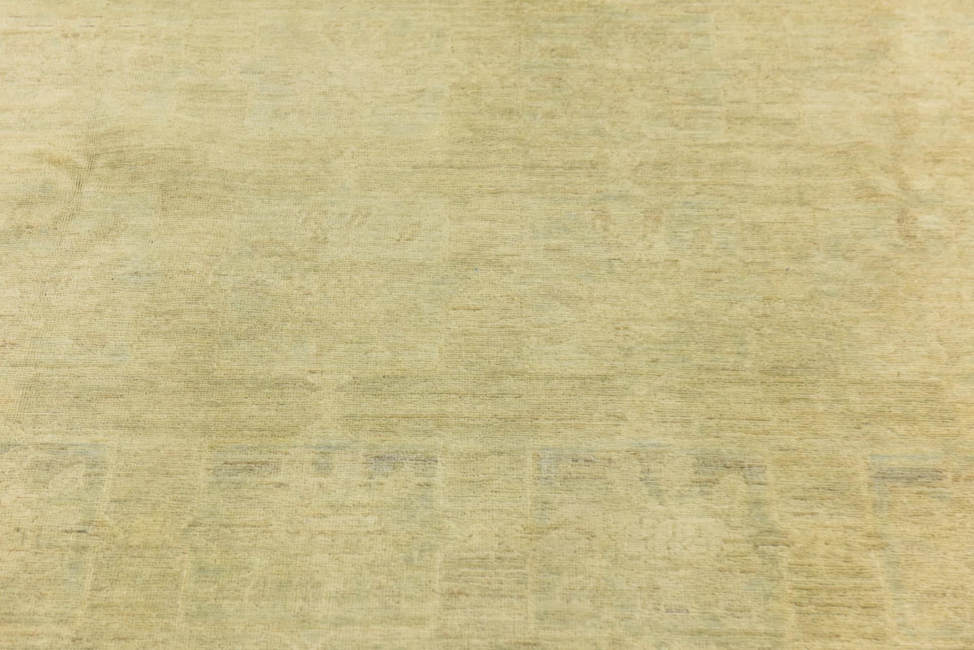 7' 9 x 7' 10 Hand Knotted Over-Dyed Ziegler Square Rug