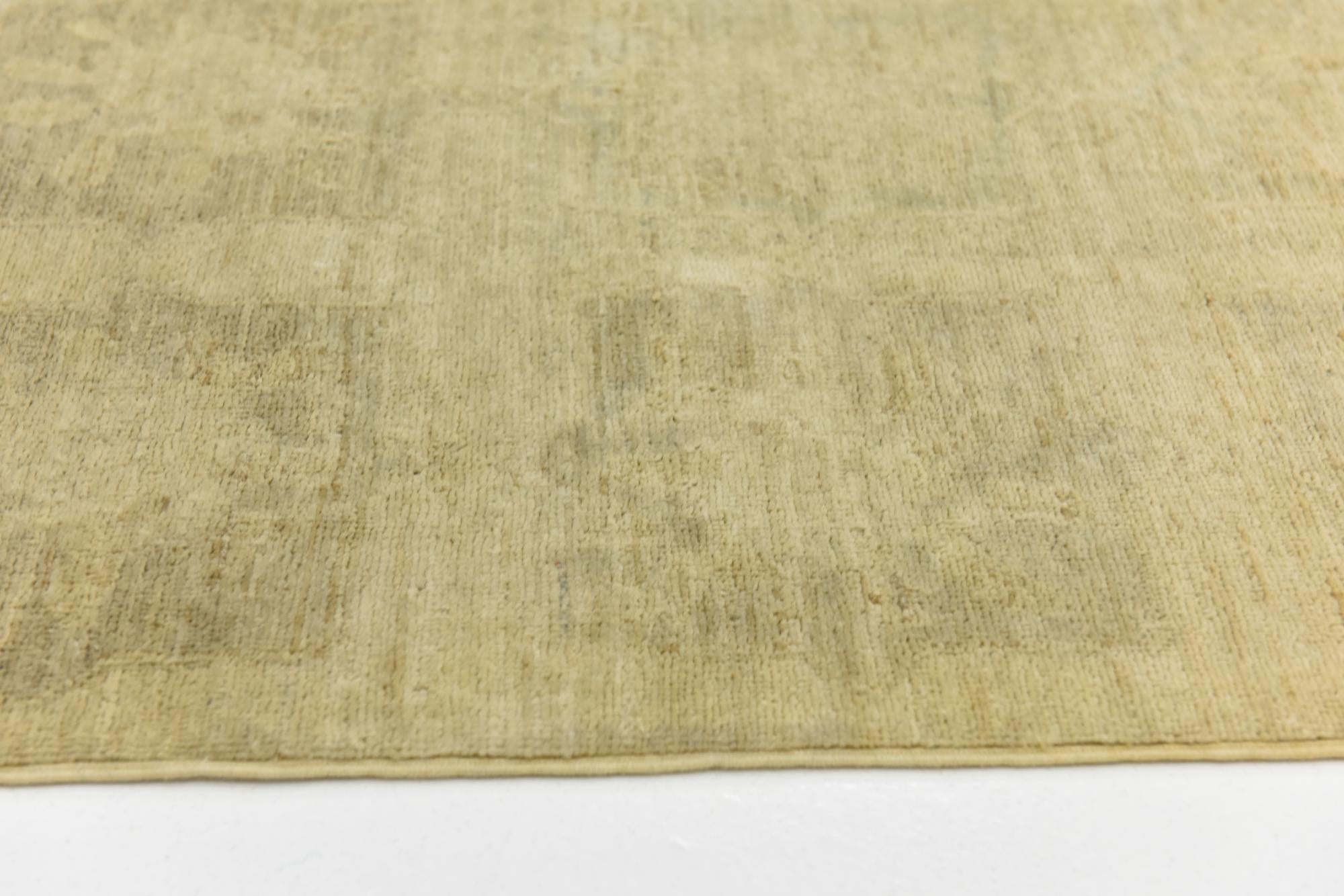 7' 9 x 7' 10 Hand Knotted Over-Dyed Ziegler Square Rug
