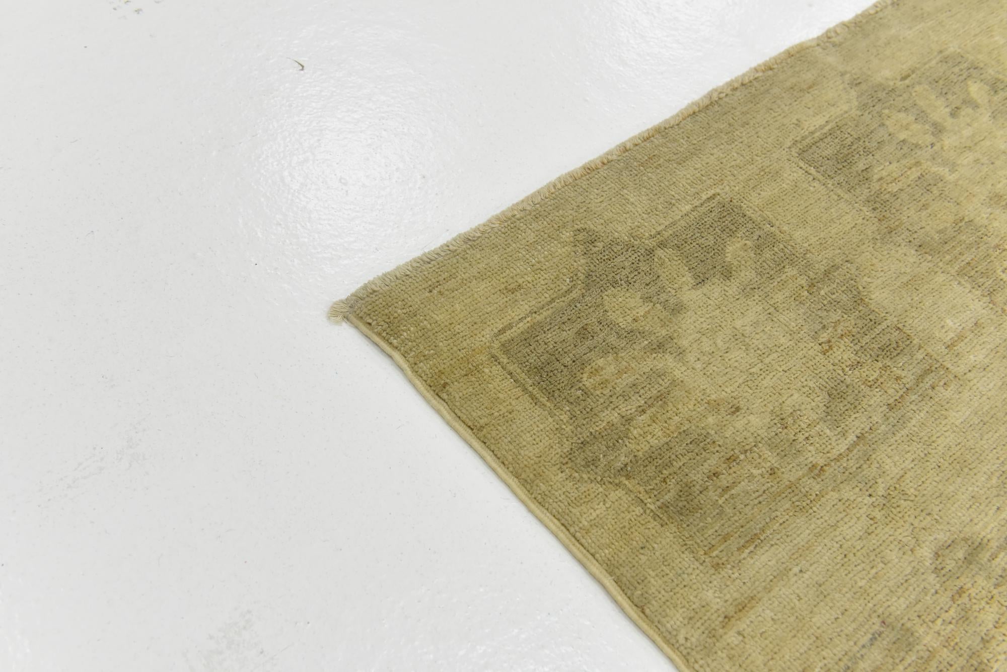 7' 9 x 7' 10 Hand Knotted Over-Dyed Ziegler Square Rug