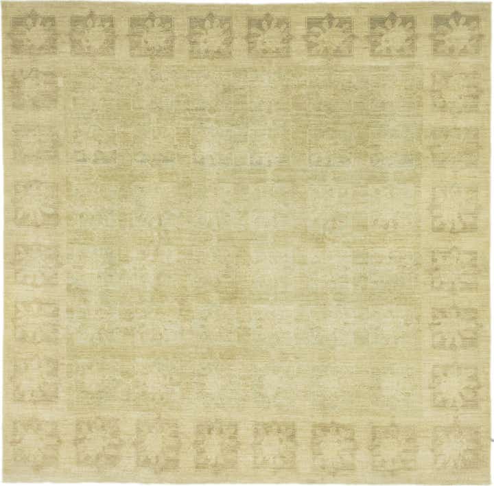 7' 9 x 7' 10 Hand Knotted Over-Dyed Ziegler Square Rug