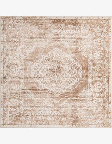 Beige Oxford Square Rug